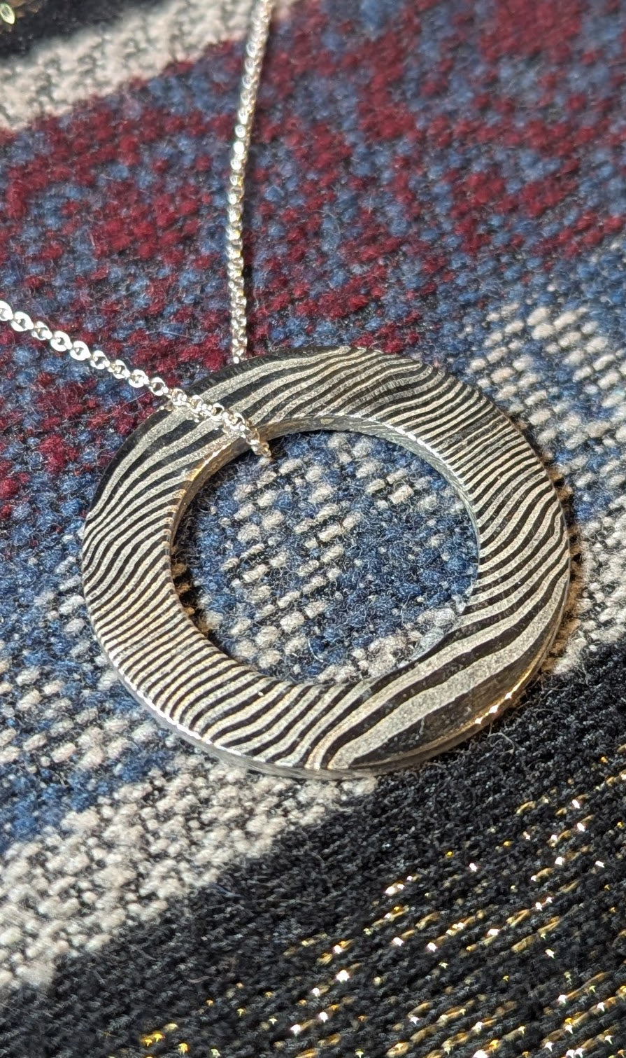 Damasteel Dense Twist Pendant